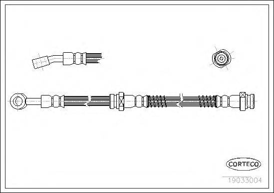 Тормозной шланг CORTECO 19033004