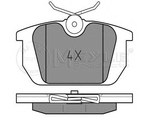 Комплект тормозных колодок, дисковый тормоз MEYLE 21103