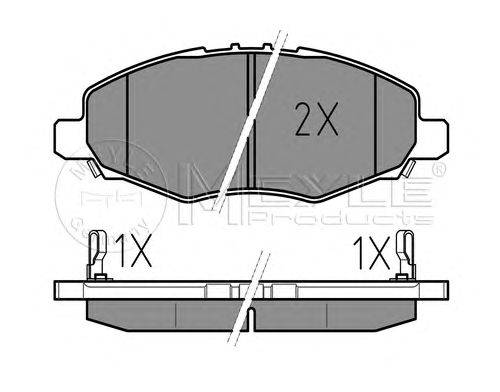 Комплект тормозных колодок, дисковый тормоз MEYLE 24633