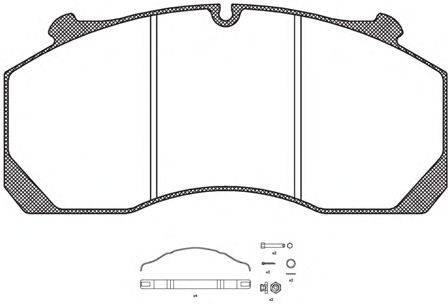 Комплект тормозных колодок, дисковый тормоз ROADHOUSE JSX 21157.80