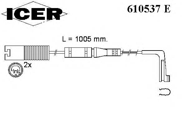 Сигнализатор, износ тормозных колодок ICER 610537E