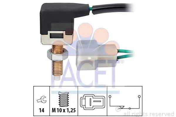 Выключатель фонаря сигнала торможения; Выключатель, привод сцепления (Tempomat) FACET 71057