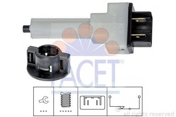 Выключатель фонаря сигнала торможения; Выключатель, привод сцепления (Tempomat) FACET 71080
