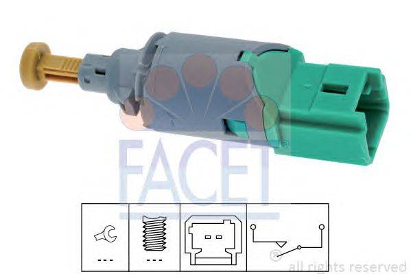 Выключатель фонаря сигнала торможения; Выключатель, привод сцепления (Tempomat) FACET 71223