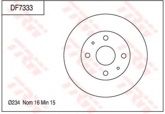 Тормозной диск TRW DF7333