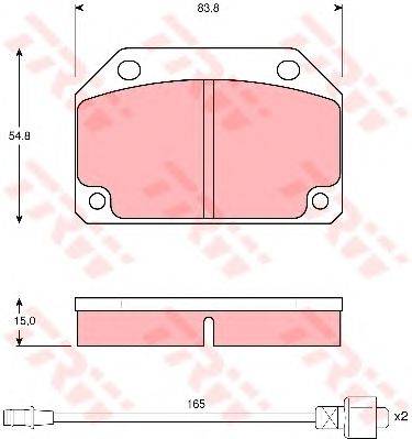 Комплект тормозных колодок, дисковый тормоз TRW 20591