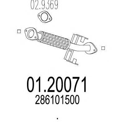 Труба выхлопного газа MTS 01.20071