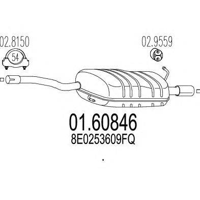 Глушитель выхлопных газов конечный MTS 01.60846