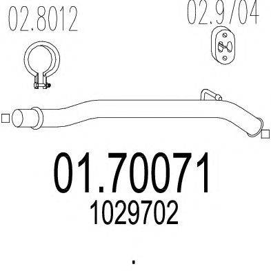 Труба выхлопного газа MTS 01.70071