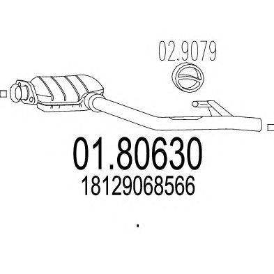 Средний глушитель выхлопных газов MTS 01.80630