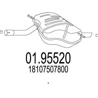 Глушитель выхлопных газов конечный MTS 01.95520