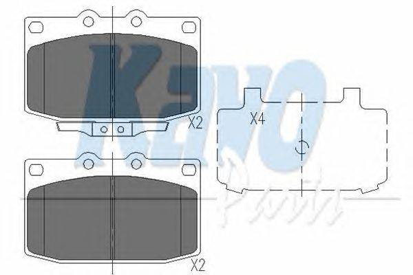 Комплект тормозных колодок, дисковый тормоз KAVO PARTS KBP-4518