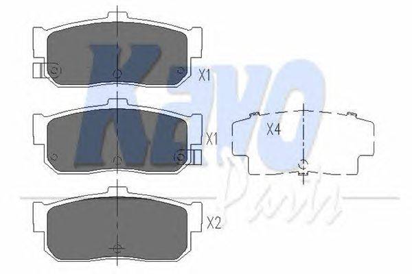 Комплект тормозных колодок, дисковый тормоз KAVO PARTS KBP6513