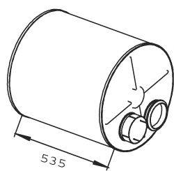 Средний / конечный глушитель ОГ DINEX 21376