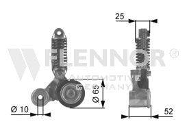 Натяжной ролик, поликлиновой  ремень FLENNOR FS99308