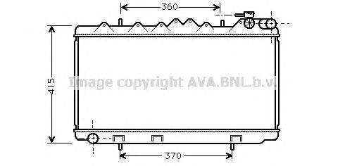 Радиатор, охлаждение двигателя AVA QUALITY COOLING DN2092