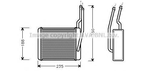 Теплообменник, отопление салона AVA QUALITY COOLING FD6356