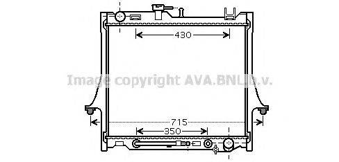 Радиатор, охлаждение двигателя AVA QUALITY COOLING IS2026