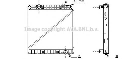 Радиатор, охлаждение двигателя AVA QUALITY COOLING ME2147