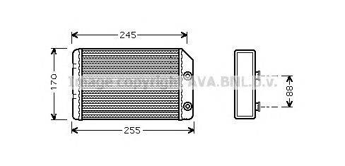 Теплообменник, отопление салона AVA QUALITY COOLING OL6315