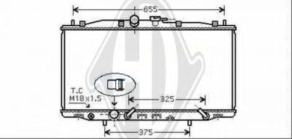 Радиатор, охлаждение двигателя DIEDERICHS 8521907