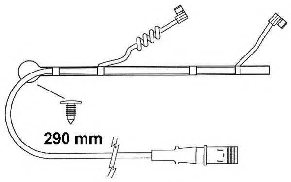 Сигнализатор, износ тормозных колодок ABEX FAI164