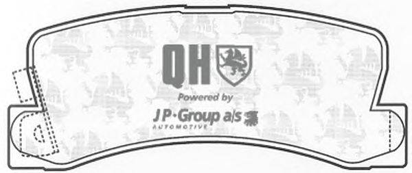 Комплект тормозных колодок, дисковый тормоз JP GROUP BP695