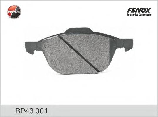 Комплект тормозных колодок, дисковый тормоз FENOX BP43001