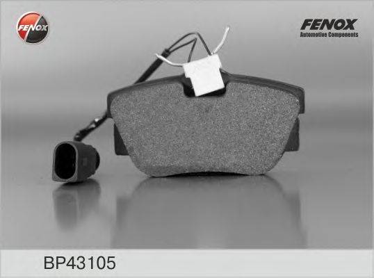 Комплект тормозных колодок, дисковый тормоз FENOX BP43105