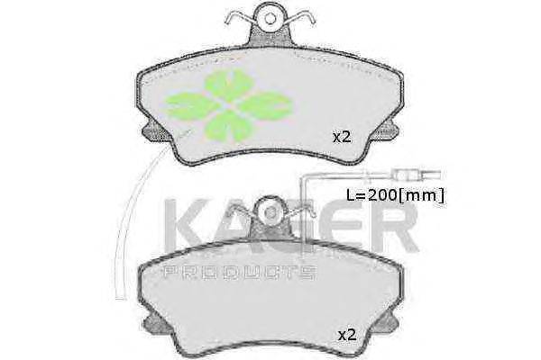 Комплект тормозных колодок, дисковый тормоз KAGER 350036