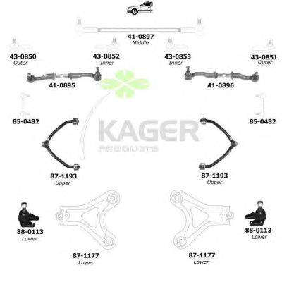 Подвеска колеса KAGER 800662