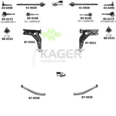 Подвеска колеса KAGER 800799