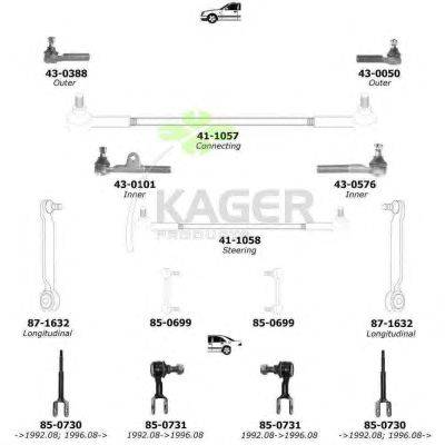 Подвеска колеса KAGER 800992