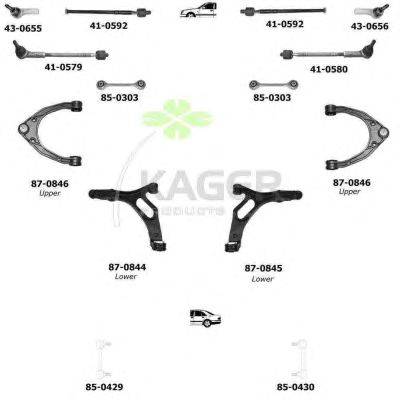 Подвеска колеса KAGER 801071