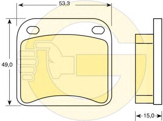 Комплект тормозных колодок, дисковый тормоз GIRLING 6101159