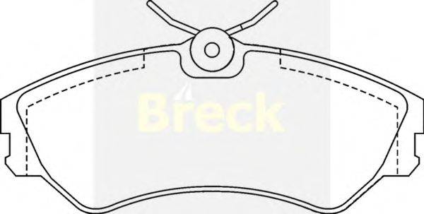 Комплект тормозных колодок, дисковый тормоз BRECK 20124