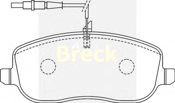 Комплект тормозных колодок, дисковый тормоз BRECK 20261 00 W