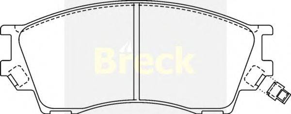 Комплект тормозных колодок, дисковый тормоз BRECK 2157100C