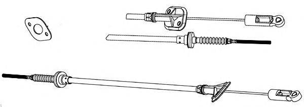 Трос, управление сцеплением KAWE FA01195