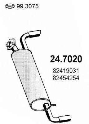 Глушитель выхлопных газов конечный ASSO 247020