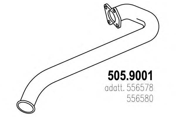 Труба выхлопного газа ASSO 505.9001