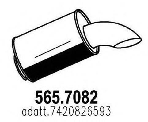 Средний / конечный глушитель ОГ ASSO 565.7082