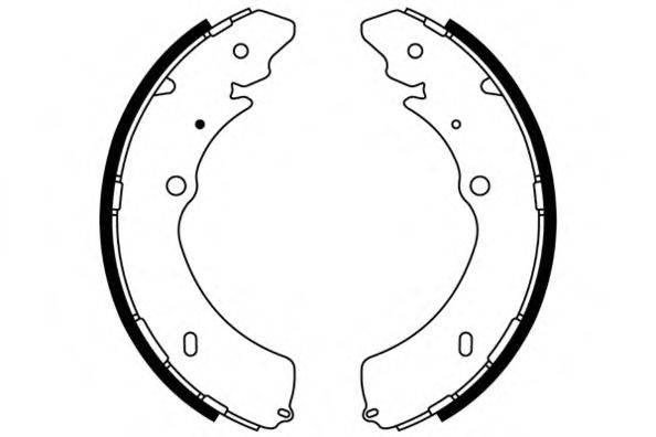 Комплект тормозных колодок; Комплект тормозных колодок, стояночная тормозная система E.T.F. 090664
