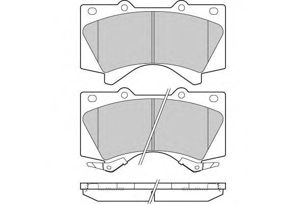 Комплект тормозных колодок, дисковый тормоз E.T.F. 12-1381