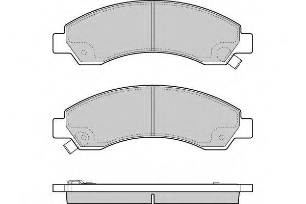 Комплект тормозных колодок, дисковый тормоз E.T.F. 121411