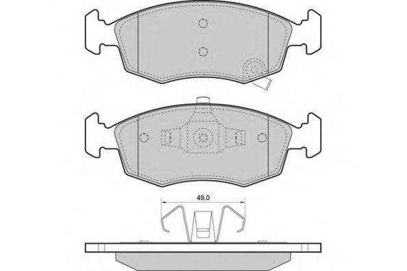 Комплект тормозных колодок, дисковый тормоз E.T.F. 12-1445