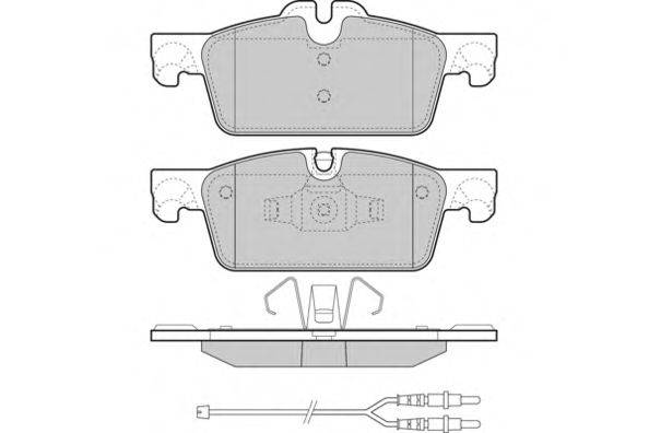 Комплект тормозных колодок, дисковый тормоз E.T.F. 12-1464