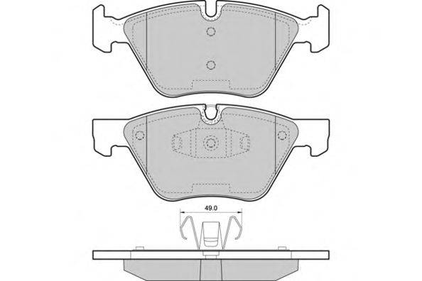 Комплект тормозных колодок, дисковый тормоз E.T.F. 12-1479