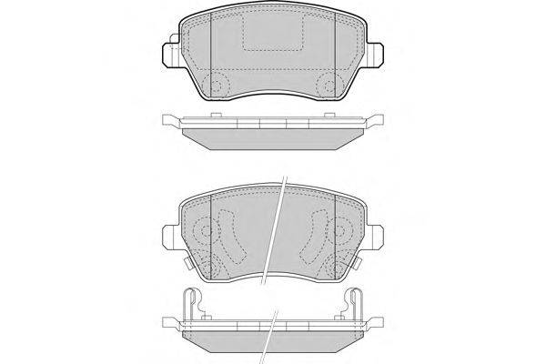 Комплект тормозных колодок, дисковый тормоз E.T.F. 12-1495