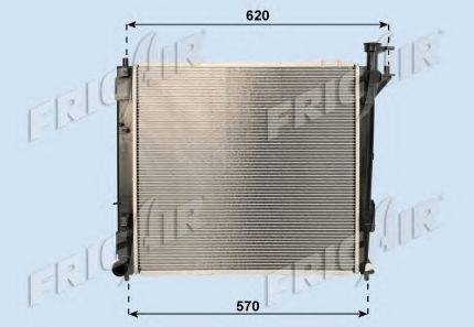 Радиатор, охлаждение двигателя FRIGAIR 0128.3113